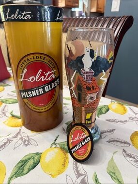 Lolita Yellow Halloween Pilsner Glass with Colorful Artwork